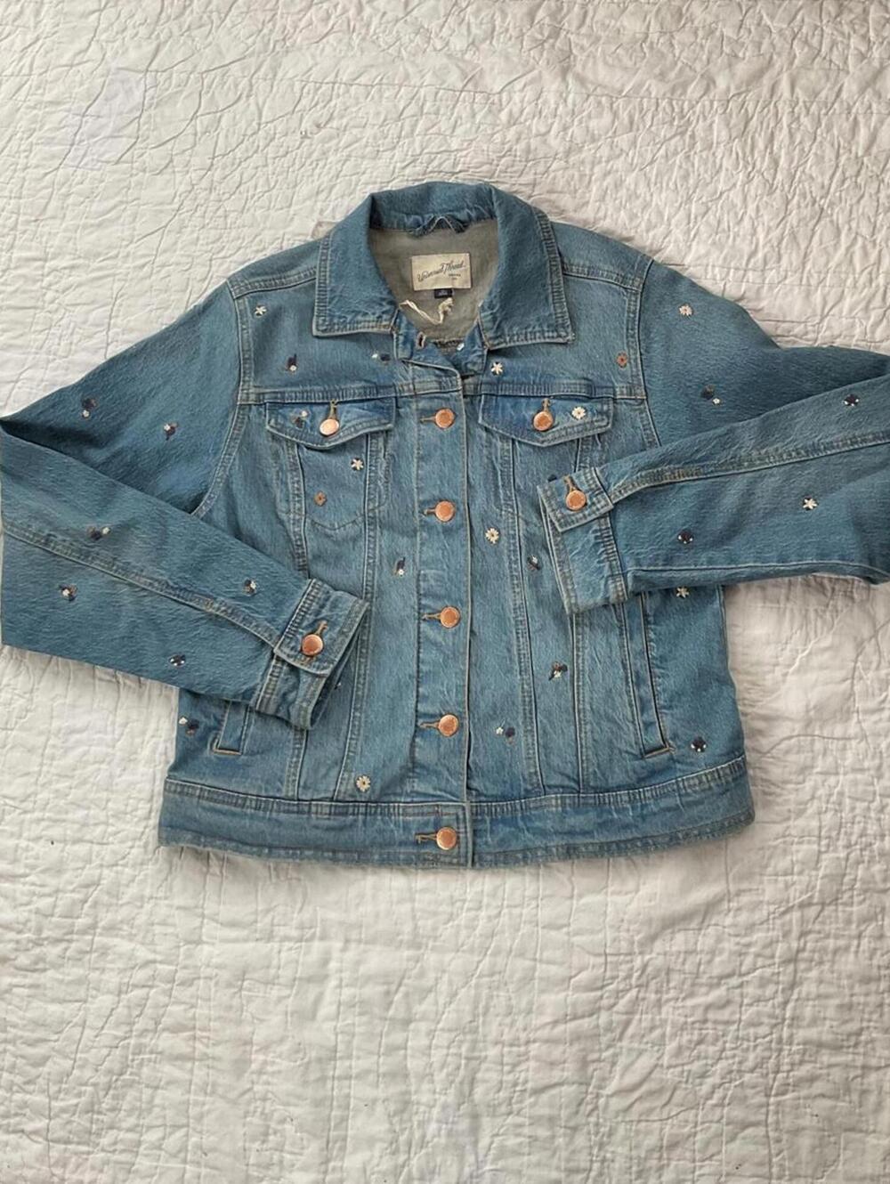 NWT Universal Thread Embellished Denim Jacket Size XS